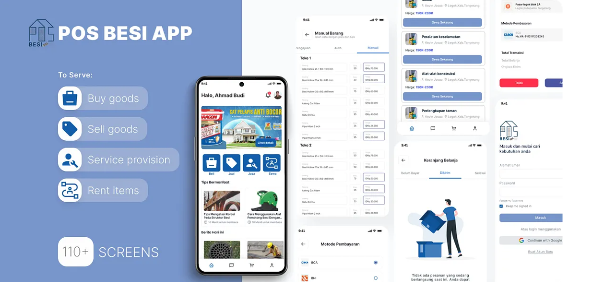 Pos Besi UI/UX Design